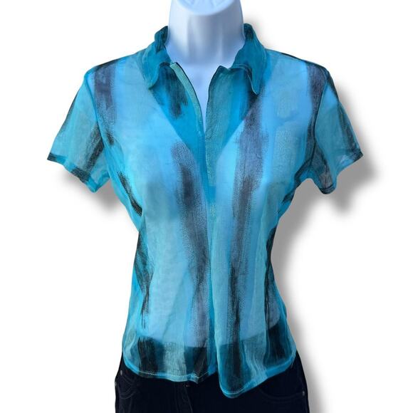 Lorena Conti Paris Y2K Collared Shirt - Picture 2 of 4